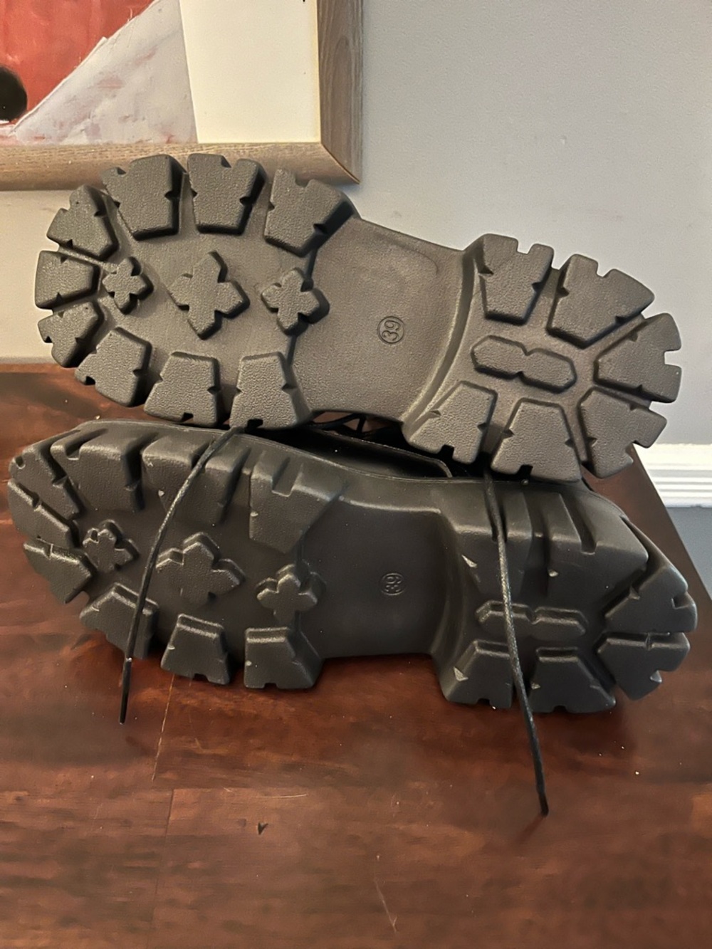 Combat Style Chunky Lug Sole Platform EU 39/ 8 - Picture 4 of 4